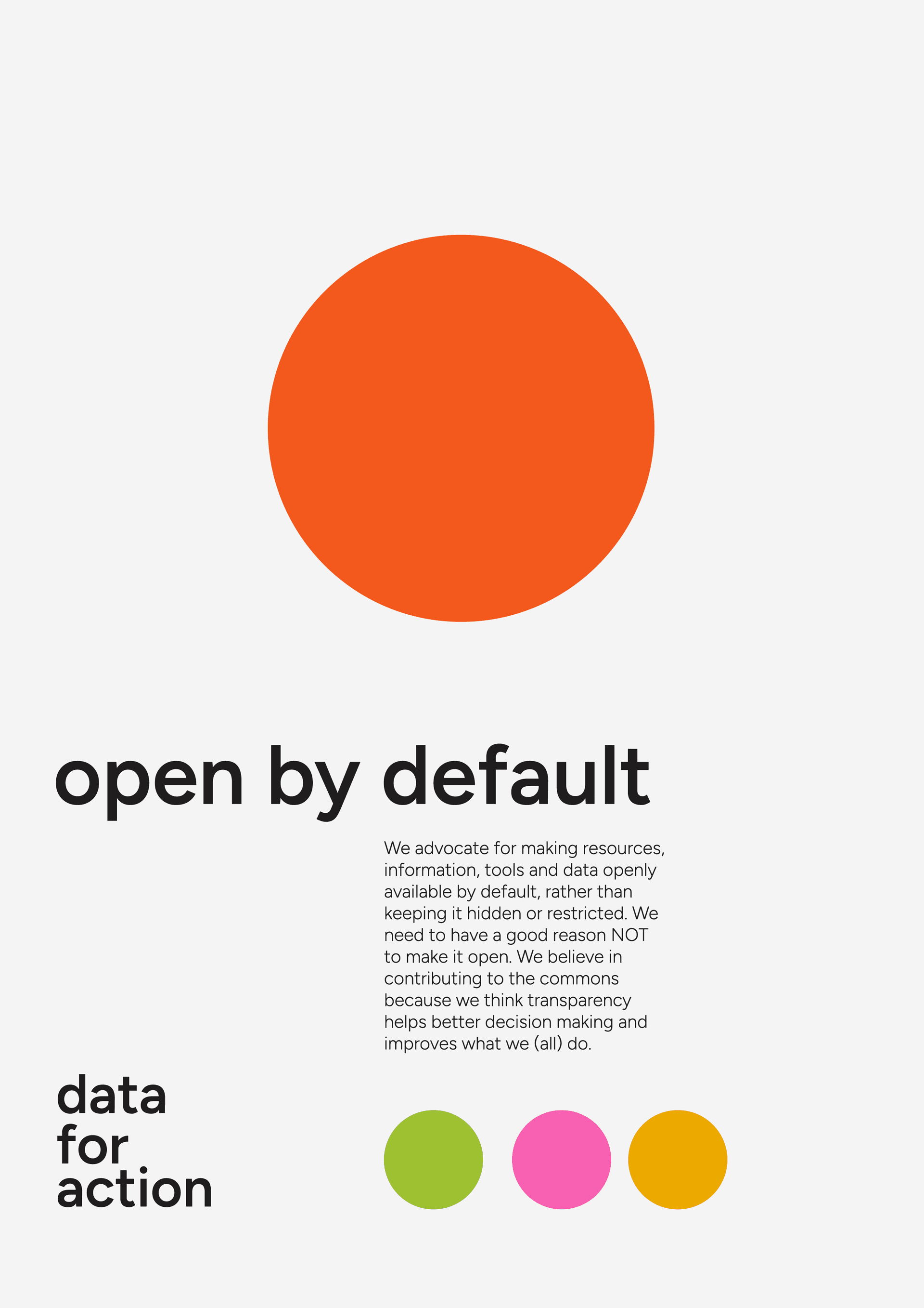 Open By Default principle poster for light mode